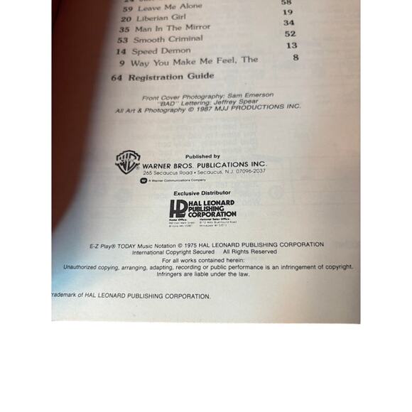 Vintage Michael Jackson songbooks Dangerous / Bad albums for Piano and Organ EZ - Picture 14 of 16